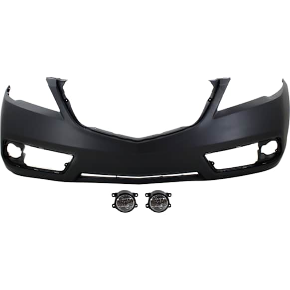 3-Piece Kit Front Primed Bumper Cover, CAPA Certified, Includes (1) Bumper Cover and (2) Fog Light