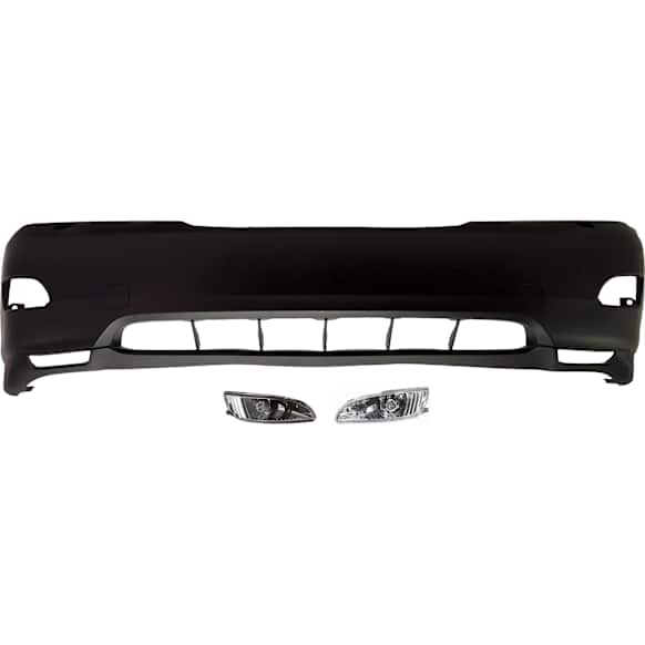 3-Piece Kit Front Primed Bumper Cover, Includes (1) Bumper Cover and (2) Fog Light