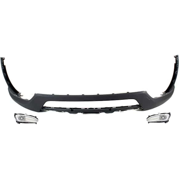 3-Piece Kit Front, Lower Textured Bumper Cover, Includes (1) Bumper Cover and (2) Fog Light