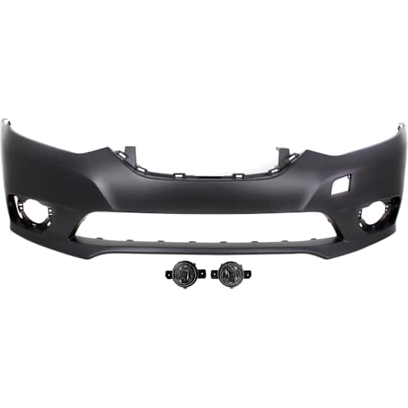 3-Piece Kit Front Primed Bumper Cover, CAPA Certified, Includes (1) Bumper Cover and (2) Fog Light