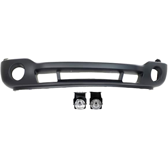 3-Piece Kit Front Primed Bumper Cover, CAPA Certified, Includes (1) Bumper Cover and (2) Fog Light