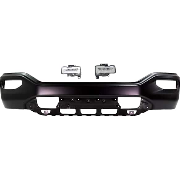 3-Piece Kit Front, Lower Primed Bumper Cover, Includes (1) Bumper Cover and (2) Fog Light