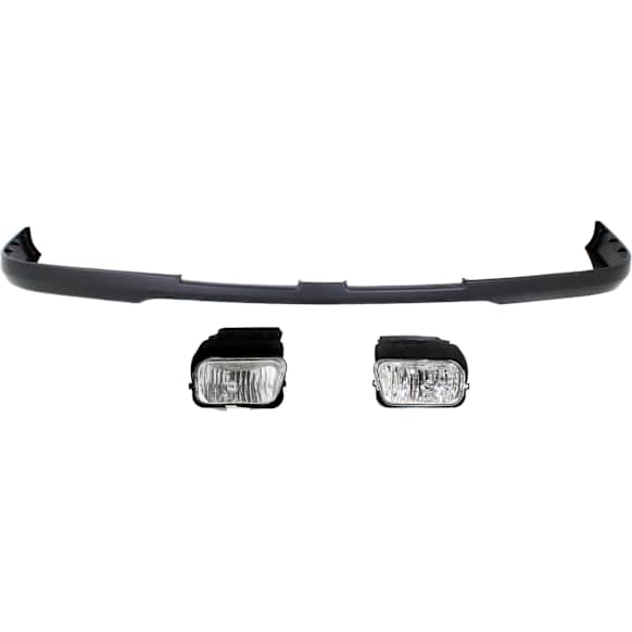 3-Piece Kit Front, Upper Primed Bumper Cover, Includes (1) Bumper Cover and (2) Fog Light