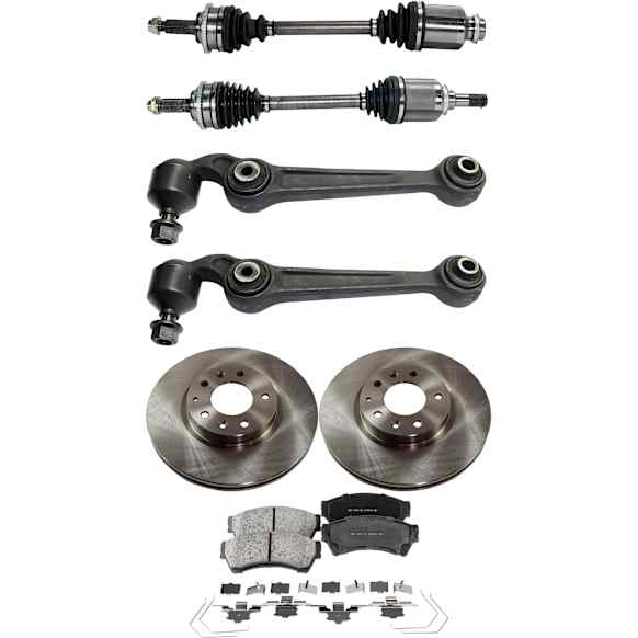 7-Piece Kit Axle Assembly - New 7-Piece Kit, 2.5L, 4Cyl, Includes (2) Brake Disc, (1) Brake Pad Set, (2) Control Arm and (2) Axle Assembly