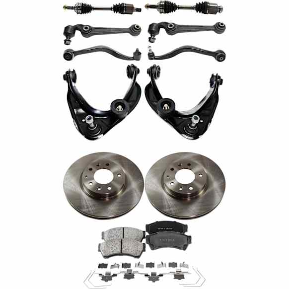 11-Piece Kit Axle Assembly - New 11-Piece Kit, 3.0L, 6Cyl, Includes (2) Brake Disc, (1) Brake Pad Set, (6) Control Arm and (2) Axle Assembly