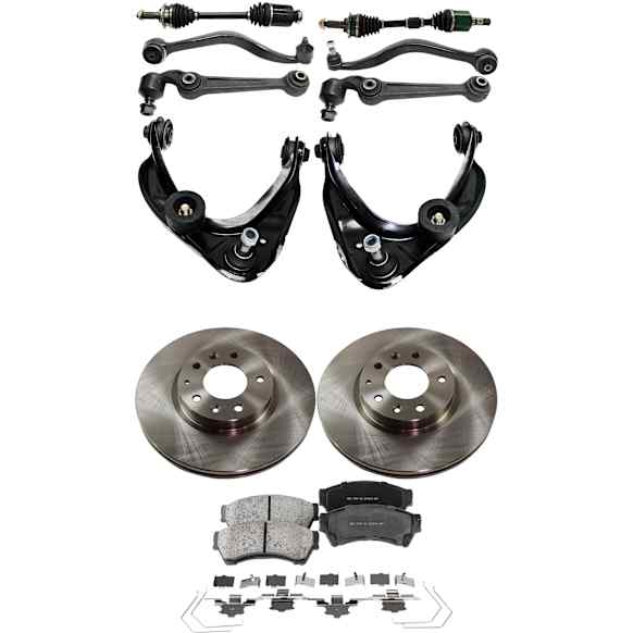 11-Piece Kit Axle Assembly - New 11-Piece Kit, 2.3L, 4Cyl, Includes (2) Brake Disc, (1) Brake Pad Set, (6) Control Arm and (2) Axle Assembly