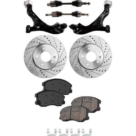 7-Piece Kit Axle Assembly - New 7-Piece Kit, 3.4L, 6Cyl, Includes (1) Brake Pad Set, (2) Axle Assembly, (2) Control Arm and (2) Brake Disc