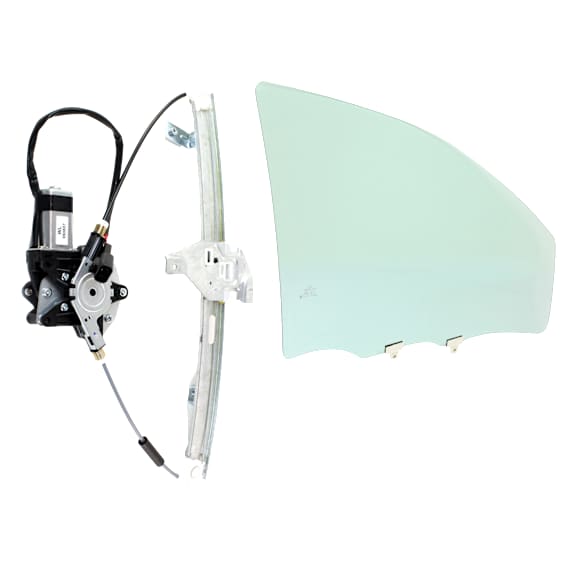 2011 Chevrolet Impala LTZ - 2-Piece Kit Front, Passenger Side Door Glass, Green Tint, DD11058 GTYN Includes (1) Door Glass and (1) Window Regulator