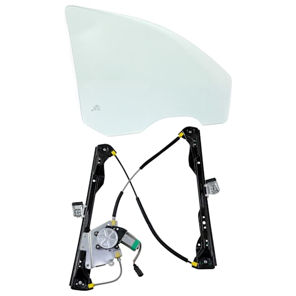 2-Piece Kit Front, Passenger Side Door Glass, Clear, DD09522 GTNN, Includes (1) Door Glass and (1) Window Regulator