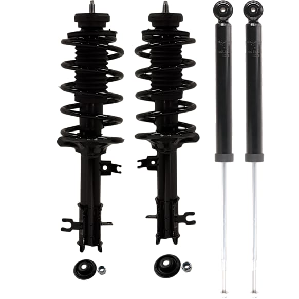 4-Piece Kit Front and Rear, Driver and Passenger Side Shock and Fully Loaded Strut, USA Built Vehicle