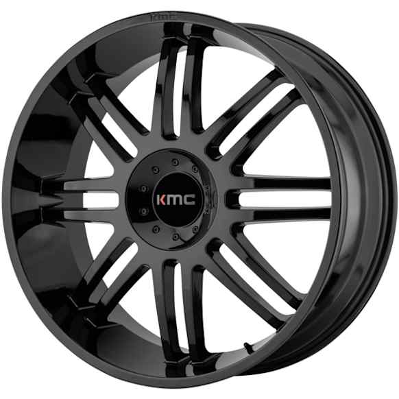 KM71422966330 Aluminum Gloss Black Wheel, 22 in. X 9.5 in., 6 x 5.5 Bolt Pattern