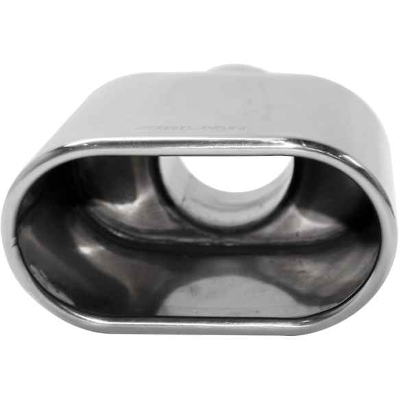 KV160111 Exhaust Tip Polished Stainless Steel, Angled Cut, Exhaust Tip, Oval Shape, 2.25 in. Inlet, Universal