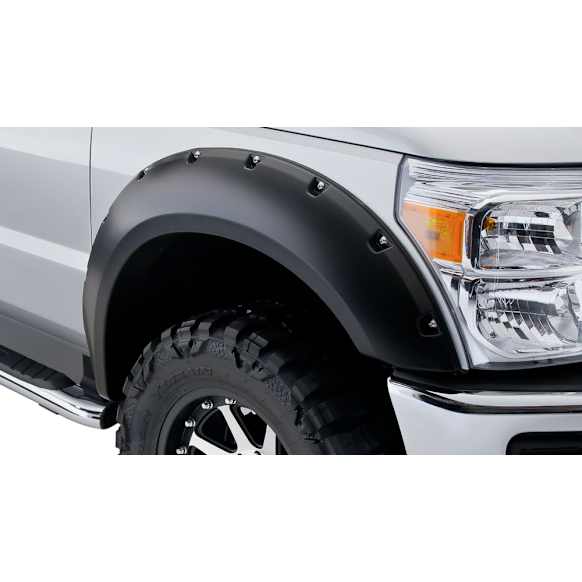 20083-02 Front, Driver and Passenger Side Fender Flares, Black Pocket Style Series