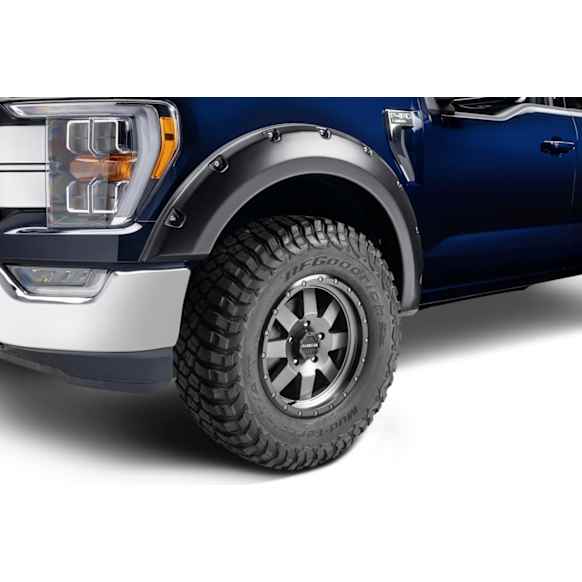 20135-02 Front, Driver and Passenger Side Fender Flares, Black Pocket Style Series
