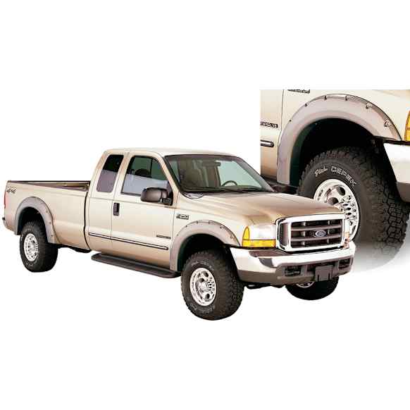 20914-02 Front and Rear, Driver and Passenger Side Fender Flares, Black Pocket Style Series
