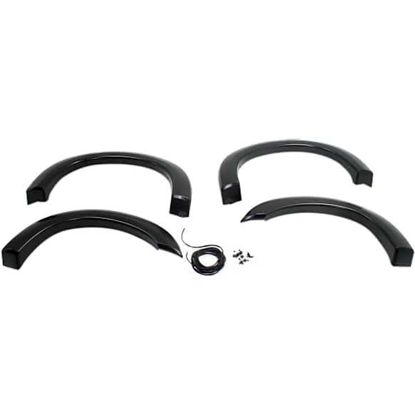 20928-02 Front and Rear, Driver and Passenger Side Fender Flares, Black Extend-A-Fender Series
