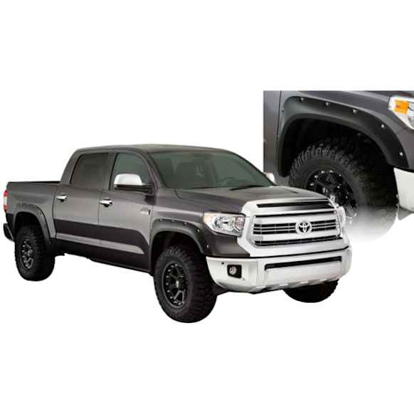 30918-02 Front and Rear, Driver and Passenger Side Fender Flares, Black Pocket Style Series