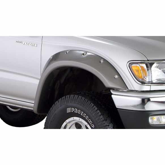 1999 Toyota Tacoma - Front and Rear, Driver and Passenger Side, Fender Flares, Fleetside, Tire Coverage 3 in., Black, Cut-Out Series