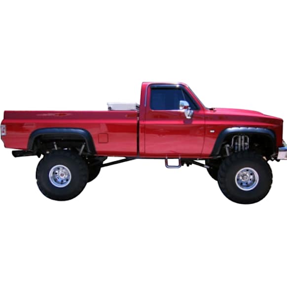 40004-11 Rear, Driver and Passenger Side Fender Flares, Black Cut-Out Series