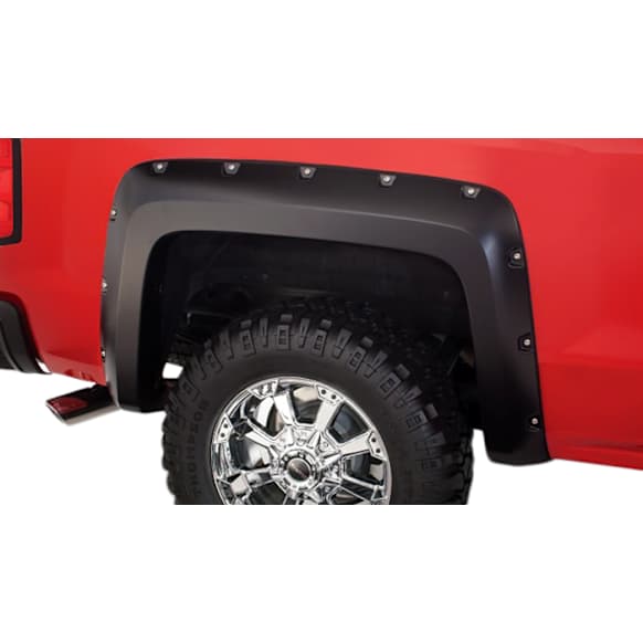 2015 Chevrolet Silverado 2500 HD - Rear, Driver and Passenger Side, Fender Flares, 97.6 in. Bed, Fleetside, Tire Coverage 1.75 in., Black, Pocket Style Series
