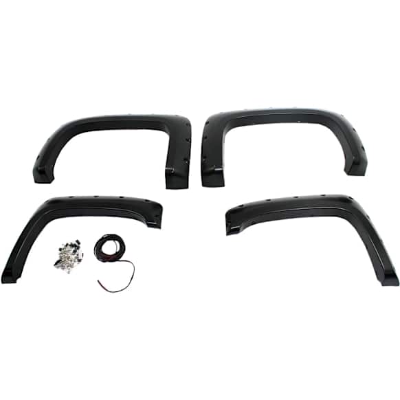 40924-02 Front and Rear, Driver and Passenger Side Fender Flares, Black Pocket Style Series