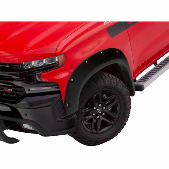 40927-02 Front and Rear, Driver and Passenger Side Fender Flares, Matte Black Pocket Style Series