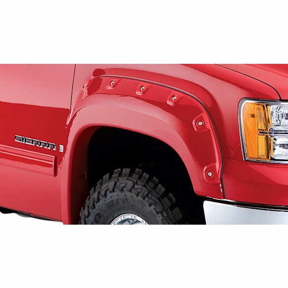 40928-02 Front and Rear, Driver and Passenger Side Fender Flares, Black Boss pocket style Series
