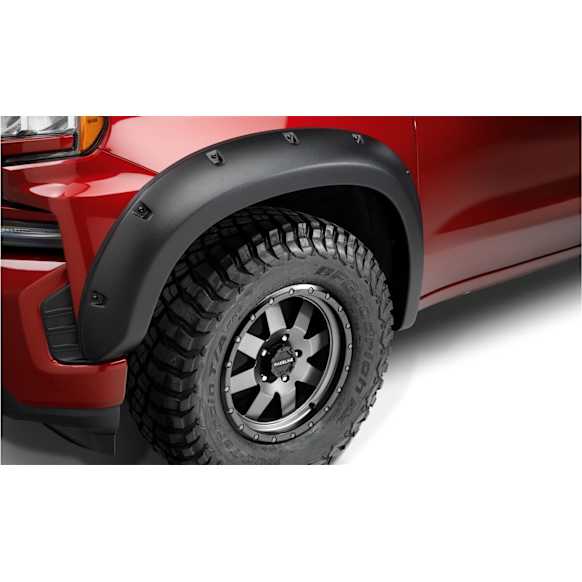 48140-08 Front and Rear, Driver and Passenger Side Fender Flares, Black Forge Series