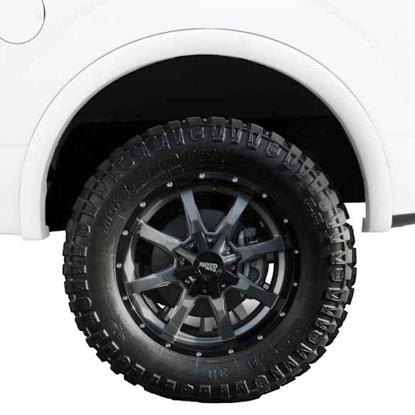 2002 Dodge Dakota - Front and Rear, Driver and Passenger Side, Fender Flares, Fleetside, Black, OE Style Series