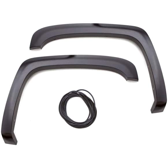 RX125S Front and Rear, Driver and Passenger Side Fender Flares, Black Elite RX-Rivet Style Series