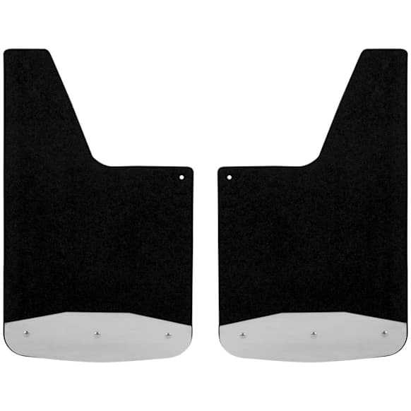 251220 Universal Front or Rear Mud Flaps, 12 in. x 20 in., 3/8 in. Thick, Rubber, Textured Black, Set Of 2