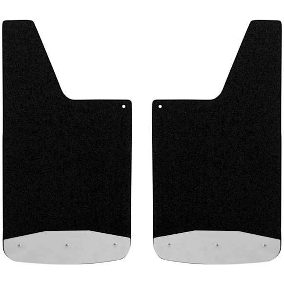 251223 Universal Rear Mud Flaps, 12 in. x 23 in., Flat Type, Tetured Black, Set Of 2