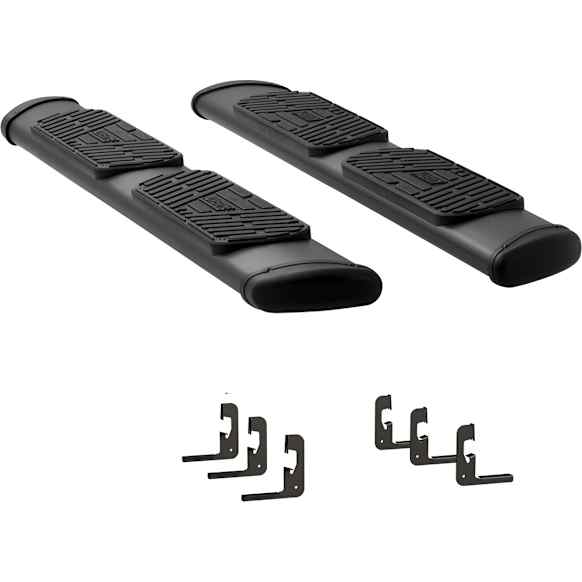 277078-400713 Regal 7 in. Series Running Boards, Powdercoated Textured Black Non-Powered Stainless Steel Set of 2