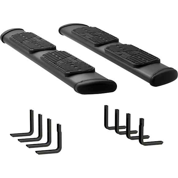 277078-409922 Regal 7 in. Series Running Boards, Powdercoated Textured Black Non-Powered Stainless Steel Set of 2
