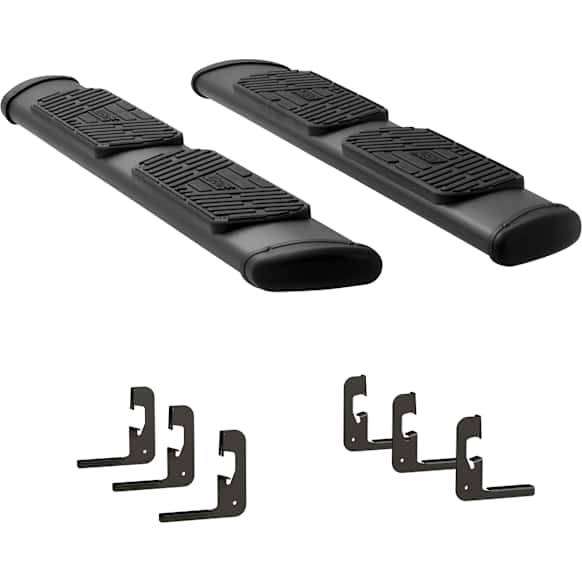 277088-400713 Regal 7 in. Series Running Boards, Powdercoated Textured Black Non-Powered Stainless Steel Set of 2