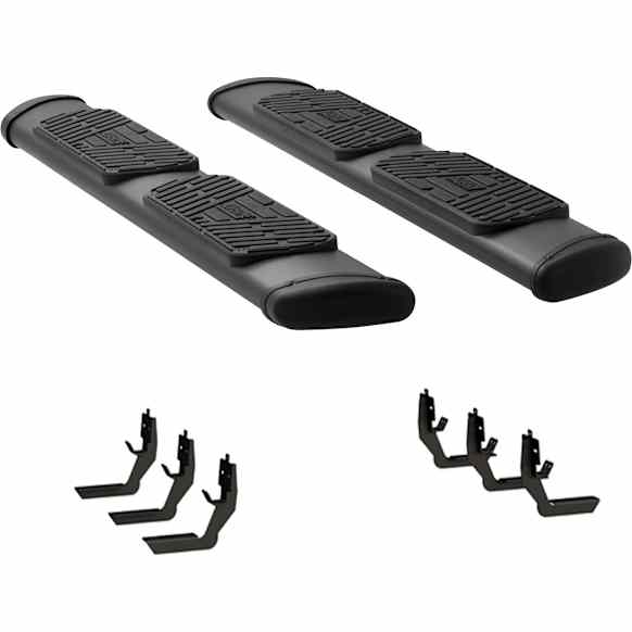 277088-401632 Regal 7 in. Series Running Boards, Powdercoated Textured Black Non-Powered Stainless Steel Set of 2