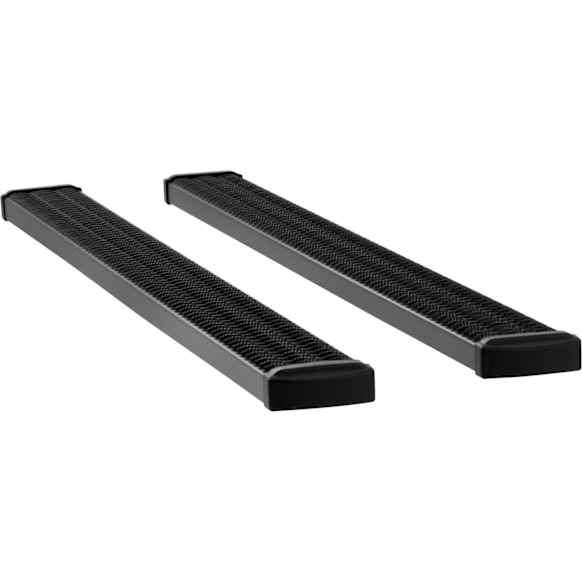 415088-401633 7 in. Grip Step Series Running Boards, Powdercoated Textured Black Non-Powered Aluminum Set of 2
