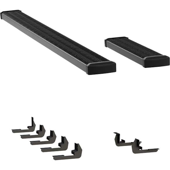2017 Ford Transit-250 - 7 in. Grip Step Series, Running Boards, Powdercoated Textured Black, Non-Powered, Aluminum, Set of 2