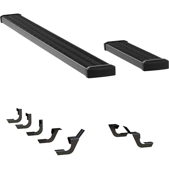 415100-570124 Running Boards, Powdercoated Textured Black, Aluminum, 36 in. and 98 in. Length, For Long/Short Models, 7 in. Grip Step Series