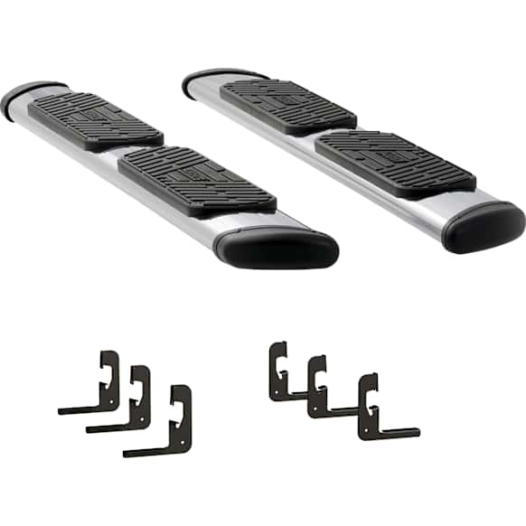 2016 GMC Sierra 1500 - Regal 7 in. Series, Running Boards, Polished, Non-Powered, Stainless Steel, Set of 2