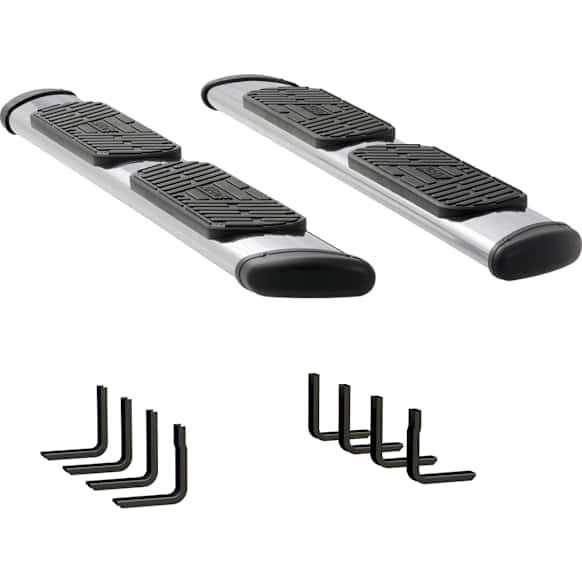 2007 Ford F-250 Super Duty - Regal 7 in. Series, Running Boards, Polished, Non-Powered, Stainless Steel, Set of 2