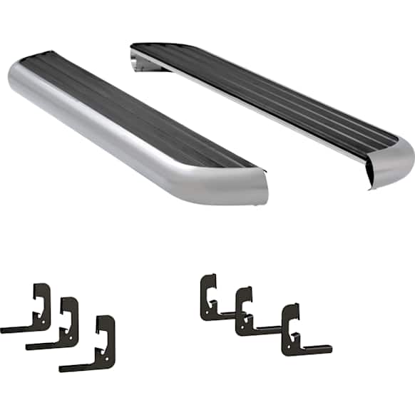 575078-570713 6 1/2 in. MegaStep Series Running Boards, Polished Non-Powered Aluminum Set of 2