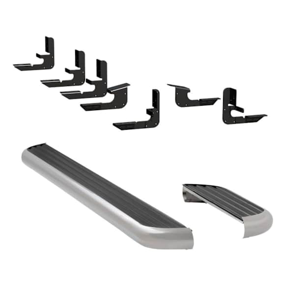 575100-571477 MegaStep Series Running Boards, Polished Non-Powered Stainless Steel Set of 2