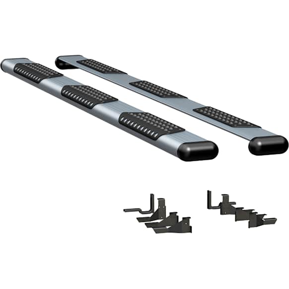 583125-571117 Running Boards, Powdercoated Silver, Aluminum, 96.0/97.6/97.8 in. Bed, Crew Cab Pickup, O-Mega II 6 in. Series