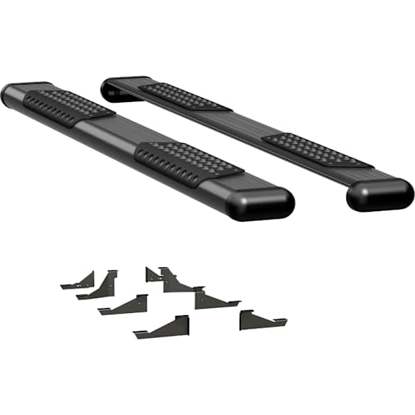 584078-570237 Running Boards, Powdercoated Textured Black, Aluminum, 75.9/76.3/78.0 in. Bed, Standard Cab Pickup, O-Mega II 6 in. Series