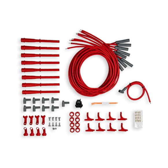 31529 Universal, Single Hemi Wire Set, Super Conductor 8.5mm Wire Set, Red