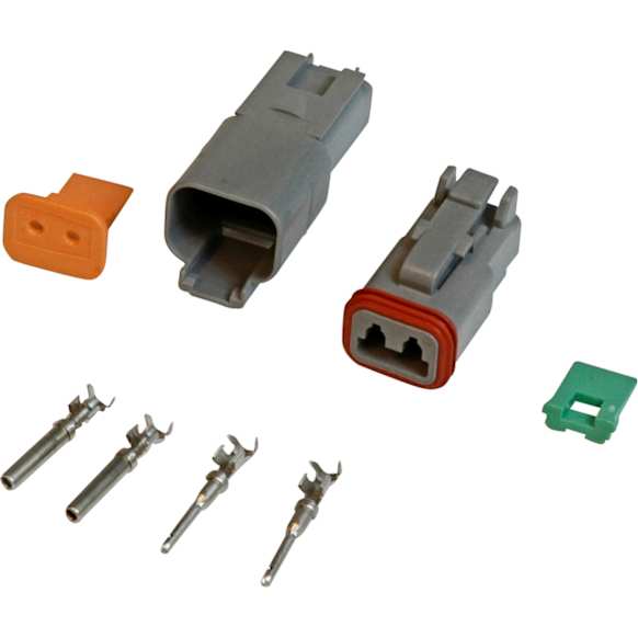 8183 Universal, MSD Deutsch Connector - 2-Pin - 16-18 Gauge