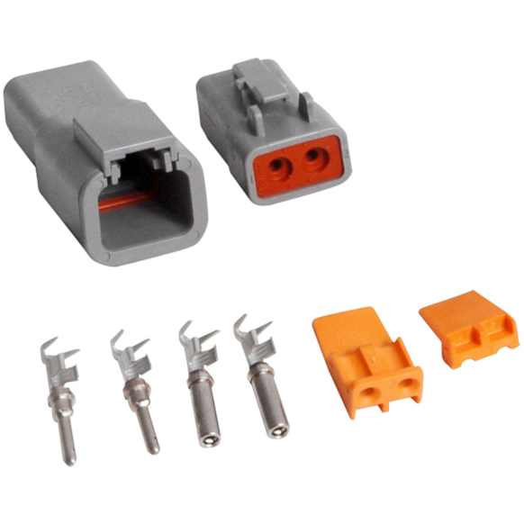 8184 Universal, MSD Deutsch Connector - 2-Pin - 12-14 Gauge