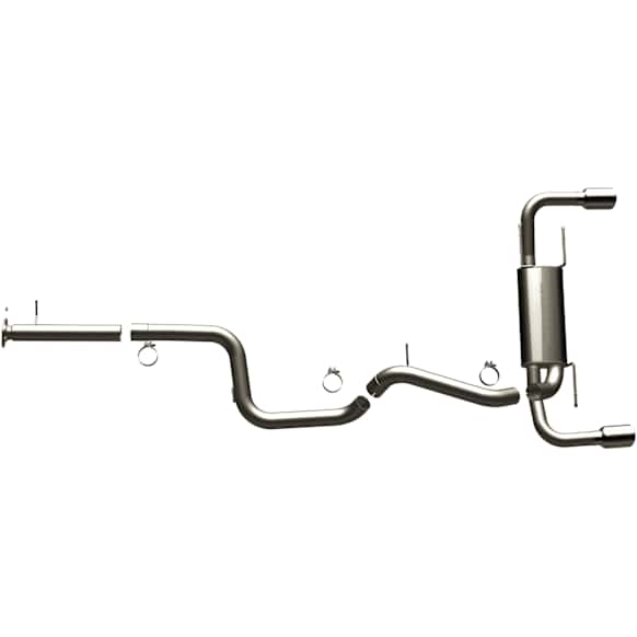 15557 Cat-Back Exhaust System, 2.3L, 4Cyl, Made of Stainless Steel, Street Series