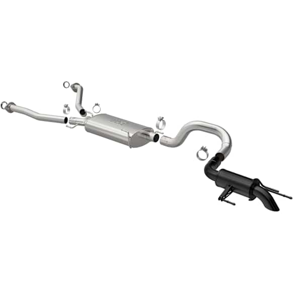 19677 Cat-Back Exhaust System, 3.4L, 6Cyl, Made of Stainless Steel, Overland Series
